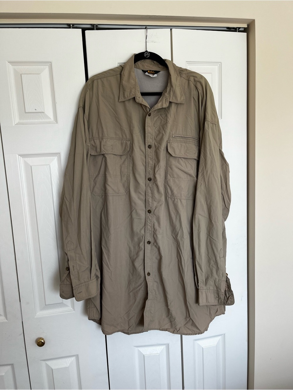 REI Men's Long-Sleeve Utility Shirt Jacket in Taupe